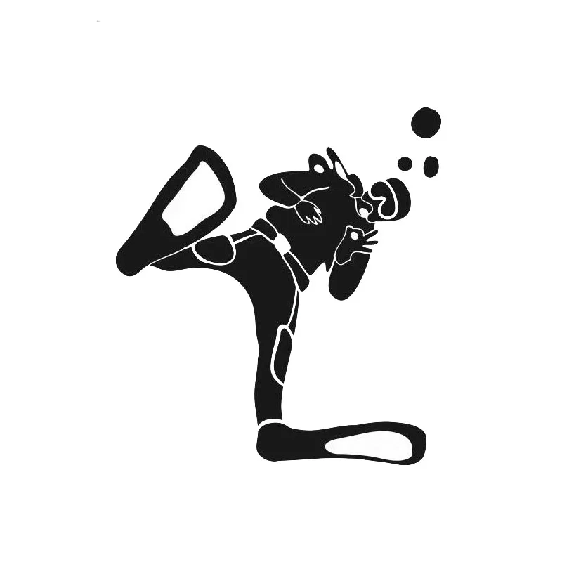 

12.4*13.7CM Fashion Reflective Vinyl Stickers Diving Technical Diving Decals
