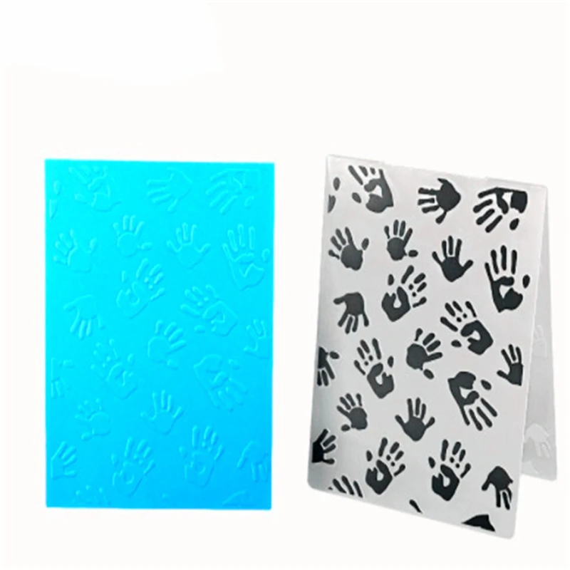 Plastic Handprint Embossed Cake Fondant Mold Bakeware Textured