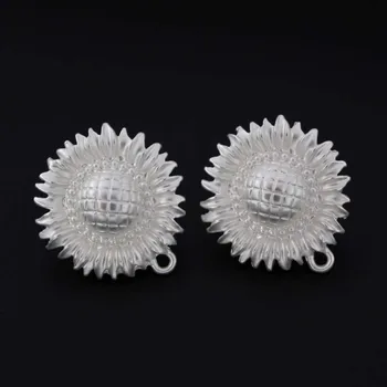 

Earrings Connector Linker Sun Flower Base Metal Matte Gold color for DIY Fashion Statement Drop Earring Hanging Dangle Earrings