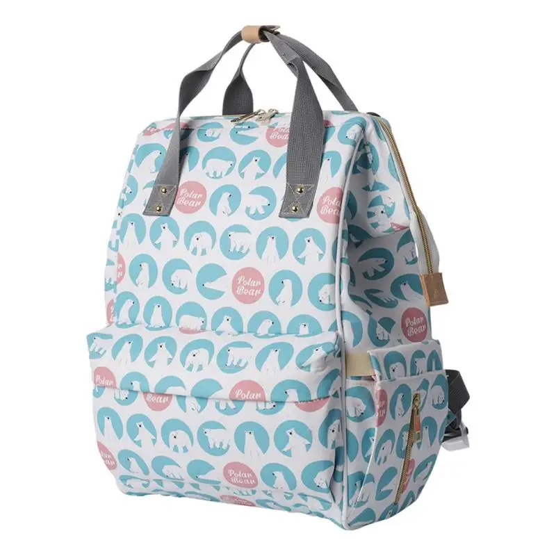 Портативный мультфильм Медведь Пеленки сумки на молнии Мумия коляска для беременных подгузник сумка