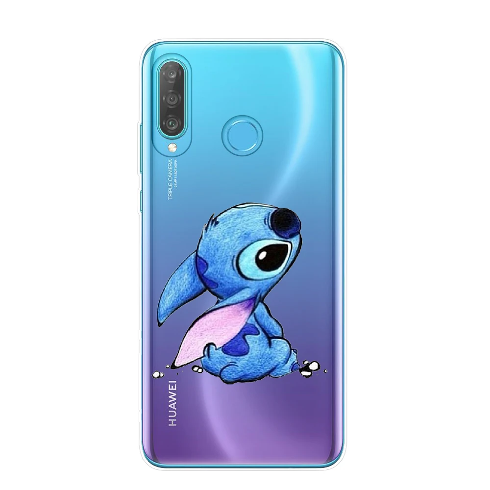 Мультяшный милый Стич Ститч чехол для телефона huawei P30 P20 Lite Pro P10 P9 P8 Lite Мягкий силиконовый чехол из ТПУ