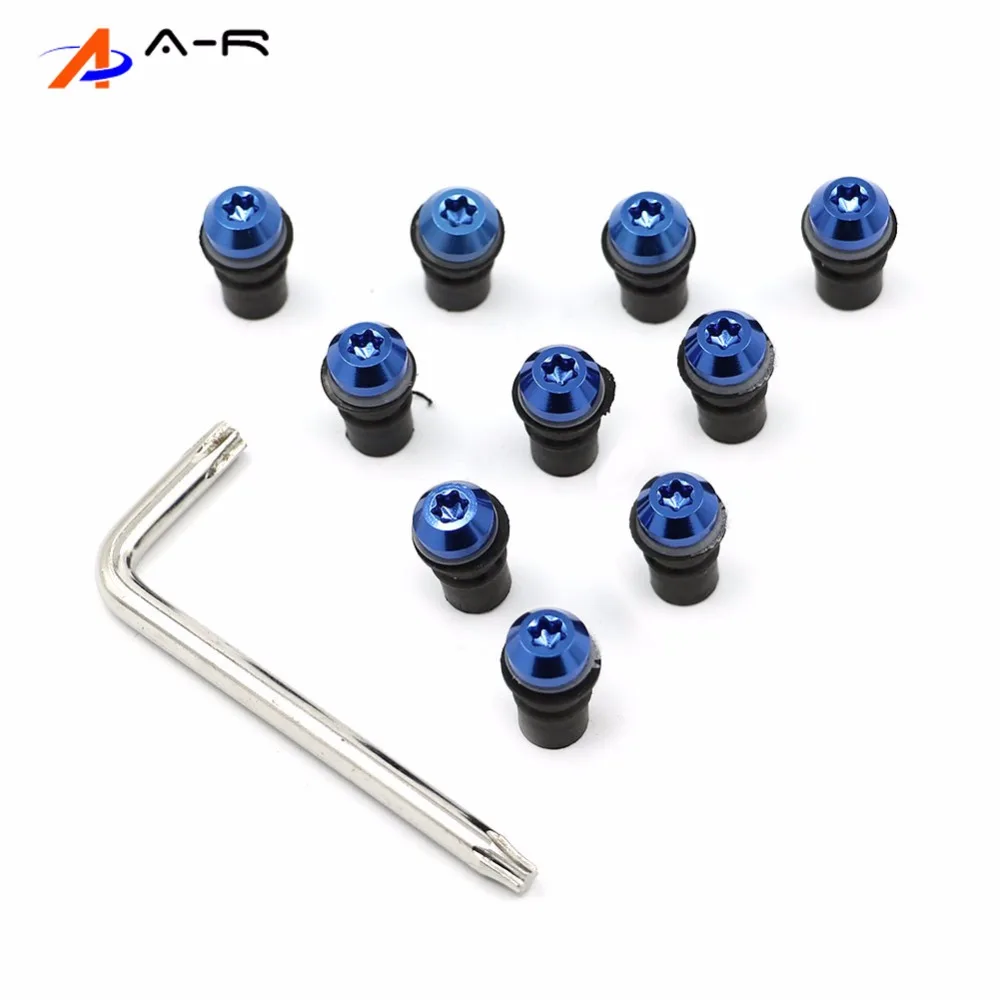 

10X M5 Hex Key Windscreen Window Windshield Bolts Screw Nut Fastener for Yamaha YZF-1000 YZF600 R1 R6 R3 R25 Tmax T-MAX 500 530