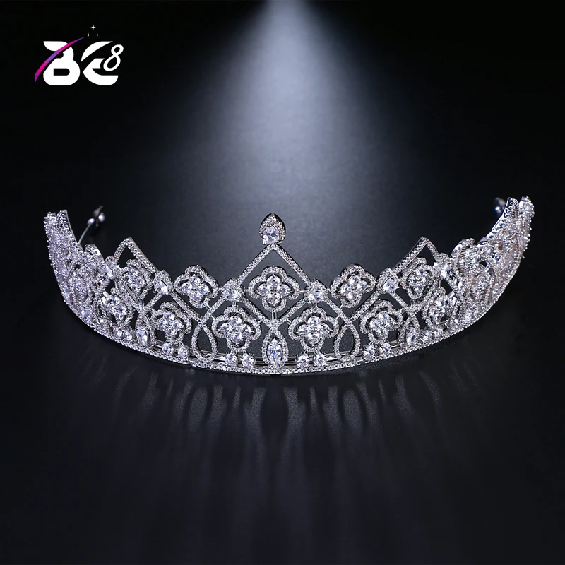 

Be 8 Hot Fashion Beauty Full AAA CZ Sparkling Hair Jewelry Wedding Bridal Tiara Crown For Women Accessories Jewelry H089