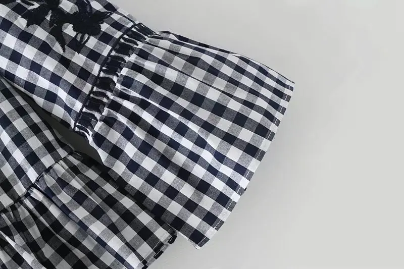 Блузка VOGUEIN Женская черная красная с цветочной вышивкой|blouse tops shirt|wholesale blousesblouses |