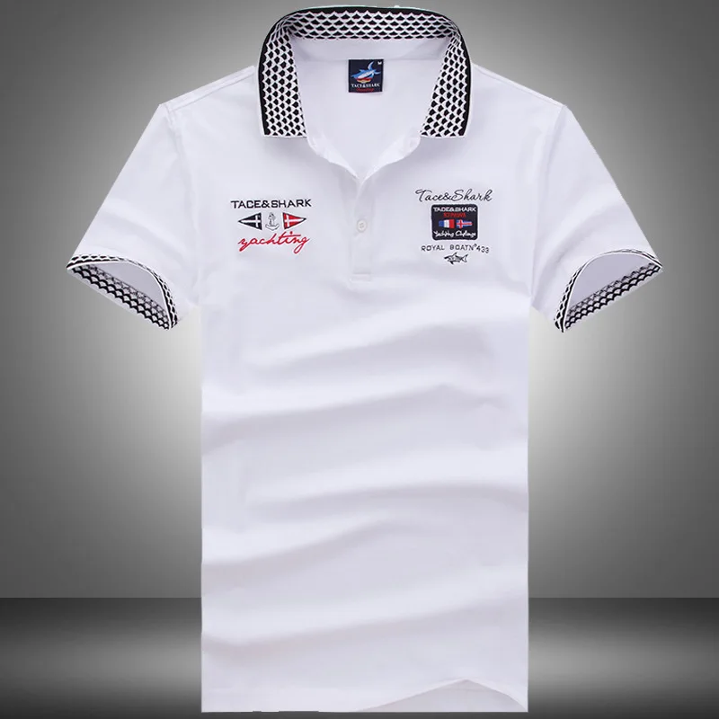 Nueva marca para hombre verano camiseta los hombres del algodón camisetas camiseta marca ropa sharked los hombres raya camisa