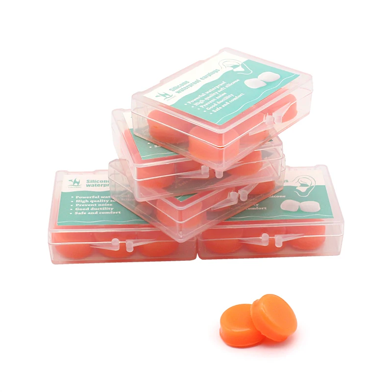 

5box*6Pcs New Waterproof Silicone Soft Water Sports Earplugs Showering Protective Ear Plugs Swimming Earplugs Anti-noise Earmuff