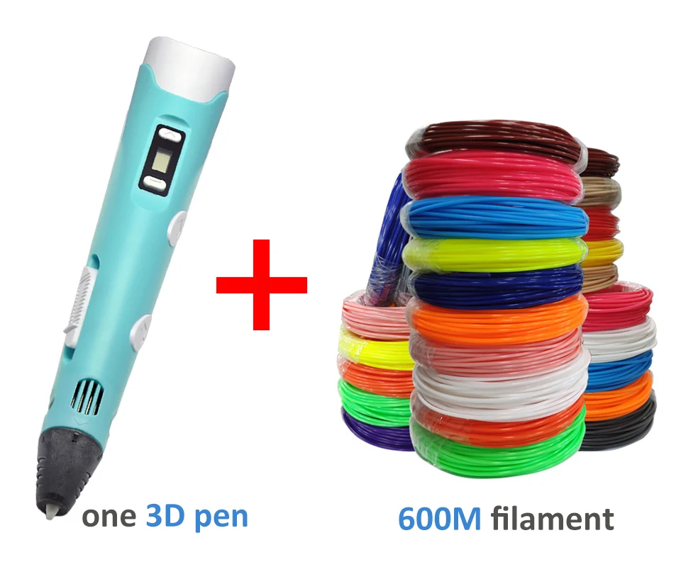 

1.75mm PLA 3d filament pen 600 meters and a free 3d pen Scented Environmental safe 3D handle plastic the best KIDS Birthday gift