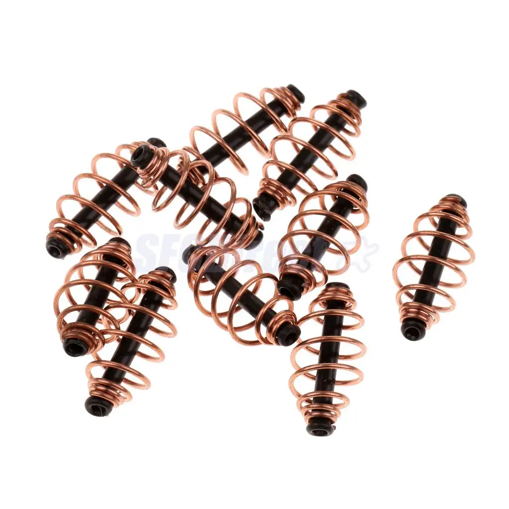 10pcs Spring/Coil Inline Fishing Feeder Coarse Carp Fishing Tackle Baits Cage S M L