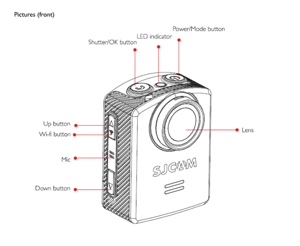  SJCAM M20 Air Action Camera Waterproof Sports DV 1080P NTK96658 12MP Mini Helmet Video Camera