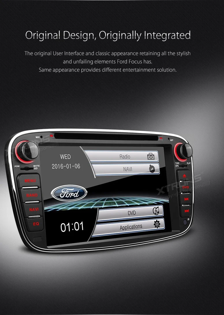 Top 7" HD Radio 2 din Car DVD Player GPS Navigation For Ford Focus II Mondeo C-Max S-Max 2008 2009 2010 2011 / Galaxy II Kuga 3