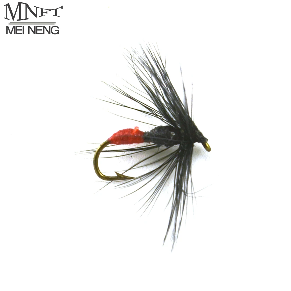 

MNFT 10PCS 10# Hard Body Red Butt Black Ant Fly Wet Trout Fishing Flies Hook