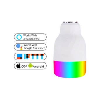 

E27 7W RGBCW Smart Led Bulb Lights Changeable Colorful RGBW LED Lamp Work with Amazon Alexa And Google Assistance AC95-220V