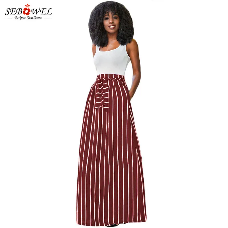 Burgundy-Striped-Maxi-Skirt-LC65037-3-1