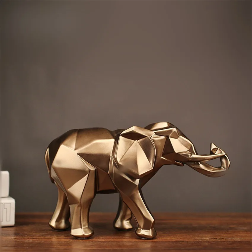Modern-Abstract-Est-tua-de-Elefante-Dourado-Ornamento-da-Resina-Casa-Acess-rios-de-Decora-o