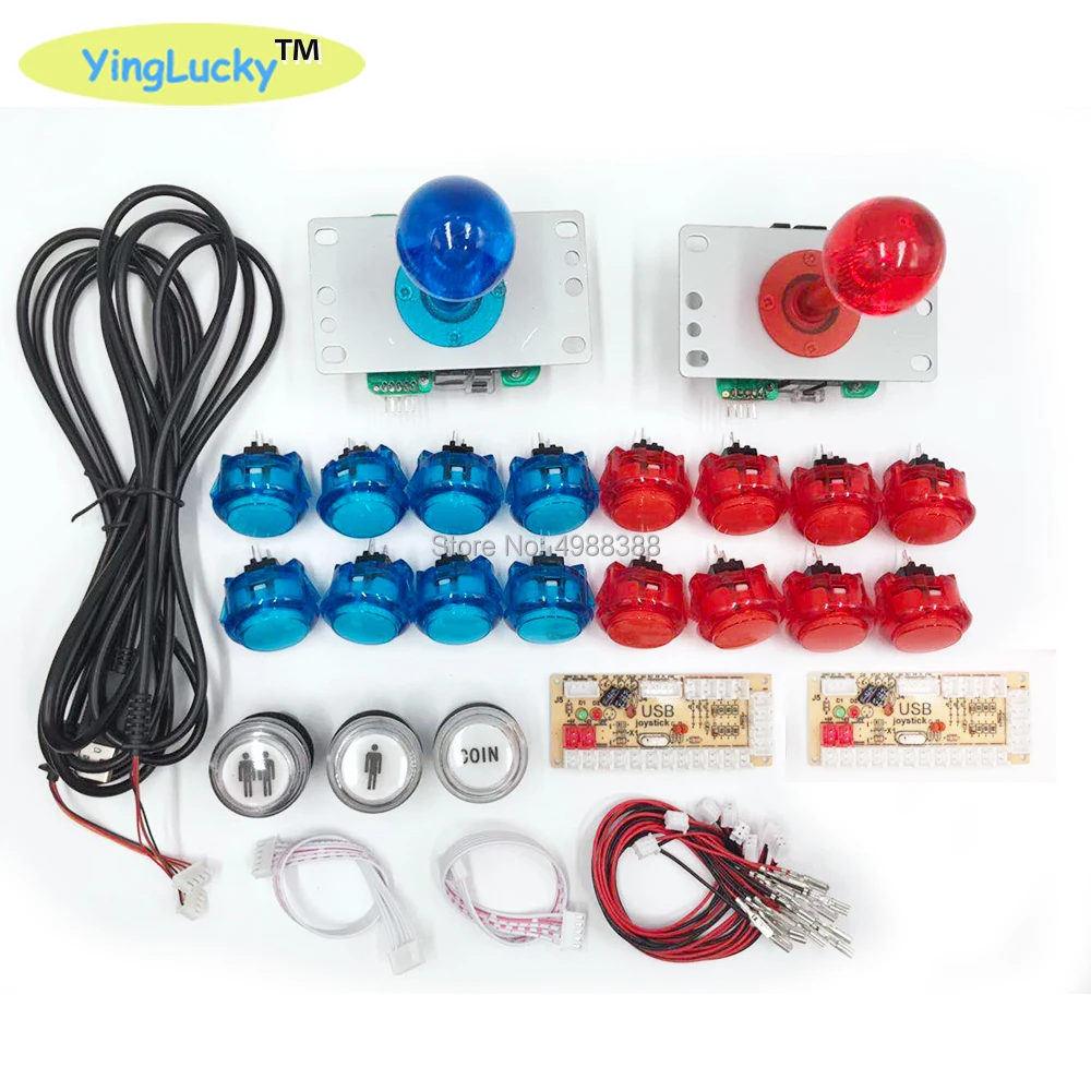 Yinglucky Джойстики для аркадных игр с нулевой задержкой DIY Kit USB энкодер для ПК Джойстик Sanwa для аркадных игр+ кнопочные кнопки Sanwa для аркадных игр Mame