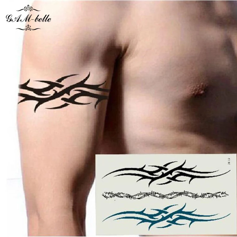 étanche Longue Durée De Tatouage Autocollants Noir Totem