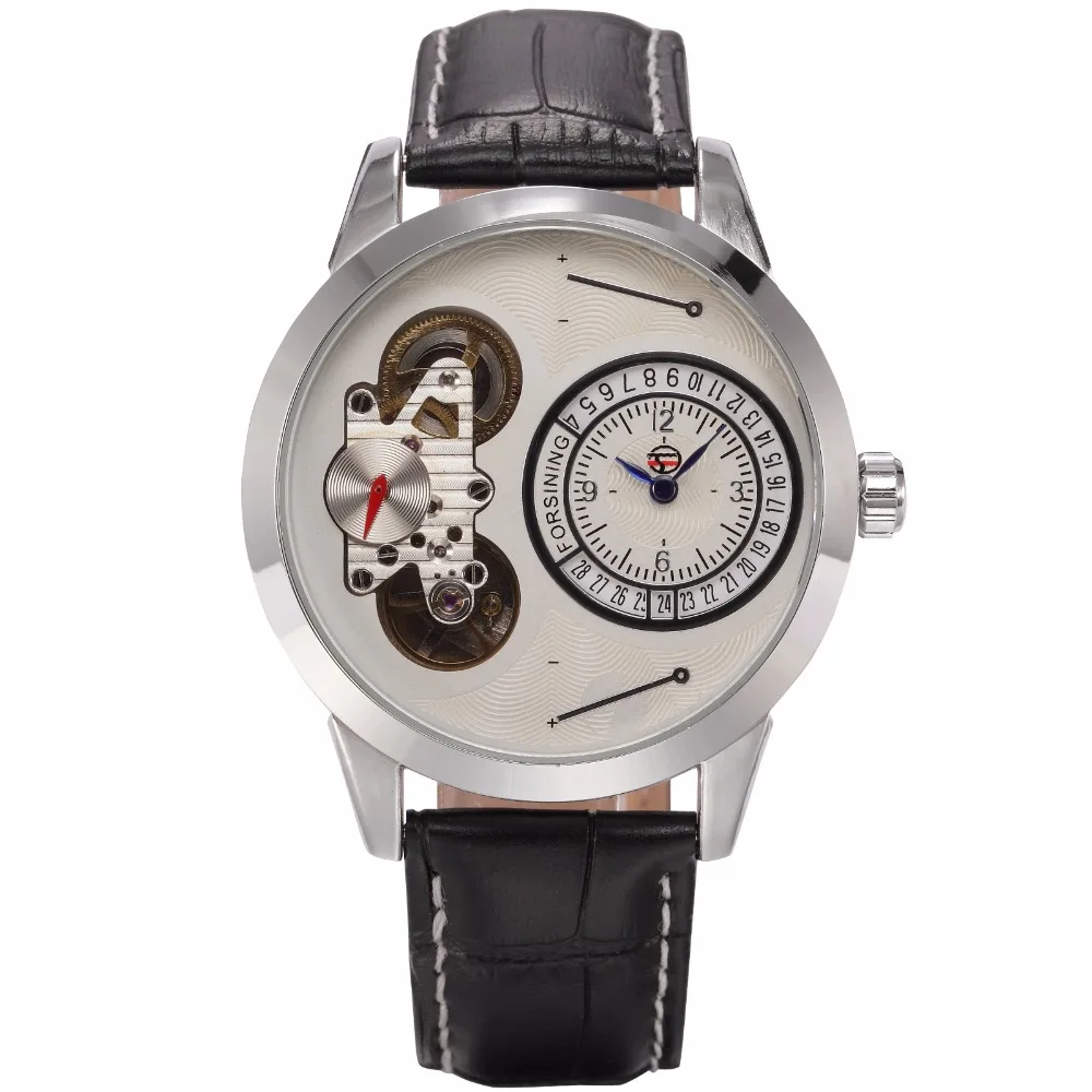 FORSINING Fashion Design Male Clock Small Second Hand Dual Movement