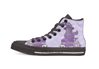 

Feline Familiar 02 High Top Canvas Shoes Flat Casual Custom Unisex Sneaker Drop Shipping