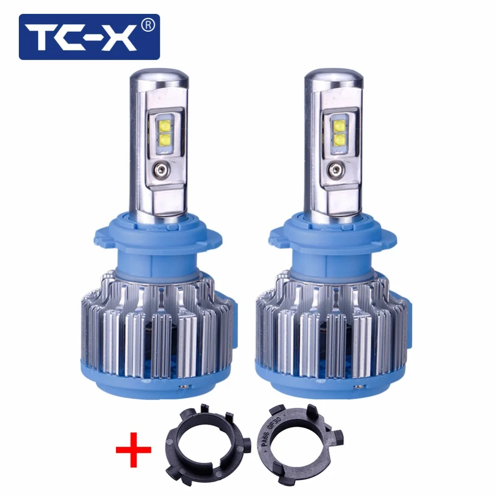 TC X For HYUNDAI Veloster/coupe/Sonata9/ H7 LED Headlight Replacement Bulbs Kit With H7 Adapter