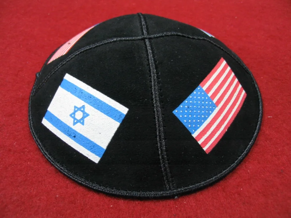 Печатная замша кожа KIPPAH еврейская кипа КОЖА YARMULKE KIPPAH цена за 12 штук