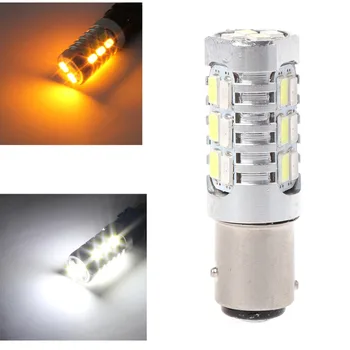 

1PC Dual Color Switchback 1157 50W 5630 Yellow White LED Turn Signal Light Bulbs