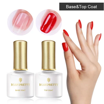 

BORN PRETTY 10ml Matte No Wipe Top Coat Base Coat Soak Off UV LED Nail Gel Polish Varnish Clear Color Nail Art Base Gel