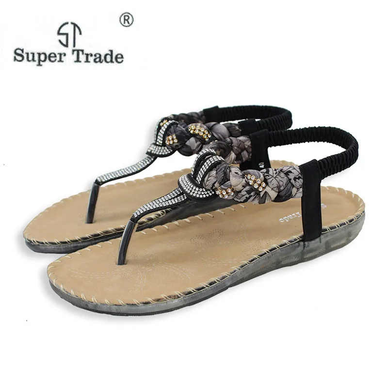 Exquisite Diamond Bohemian National Rhinestone Fashion Flat Shoes Women Sandals Large Size Casual Shoes Summers Sandals ST527-1 Exquisite Diamond Bohemian National Rhinestone Fashion Flat Shoes Women Sandals Large Size Casual Shoes Summers Sandals ST527-1