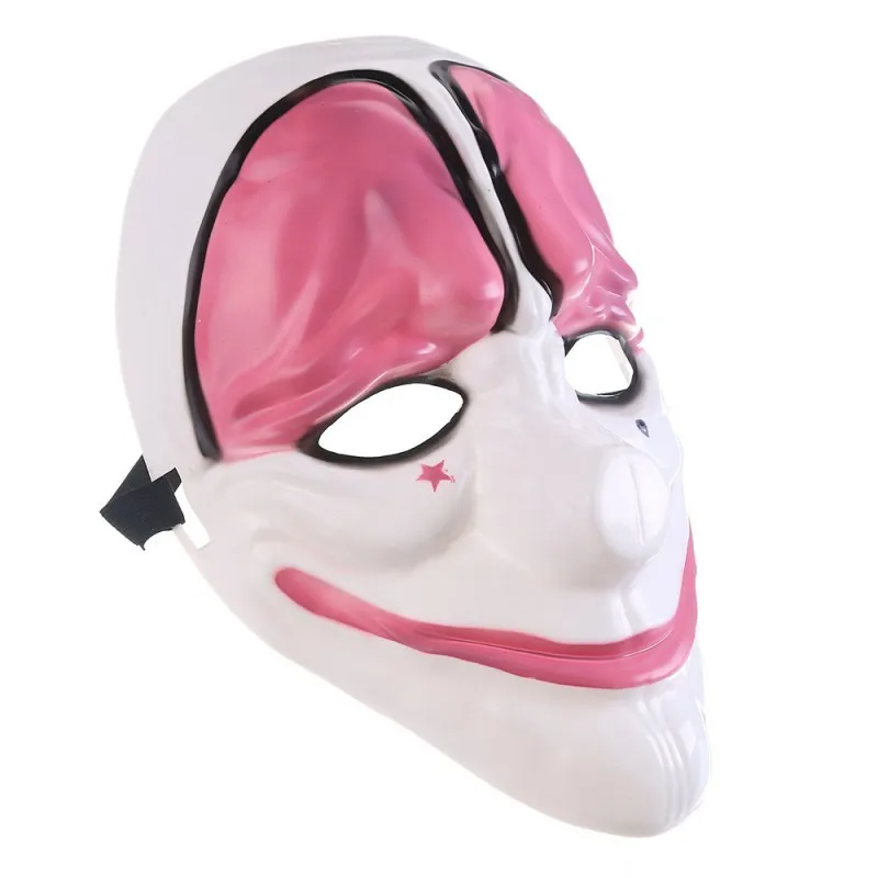 Вечерние Маски,, ПВХ страшная маска клоуна Payday, маска на Хэллоуин, тушь для вечеринок, карнавал