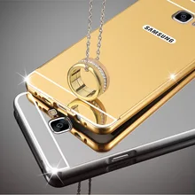 

Shining Mirror effect Hybrid case For samsung J3 J5 J7 A3 A5 A7 A8 S8 S9 Note 8 Pro Plus 2017 2018 Aluminum Alloy frame cover