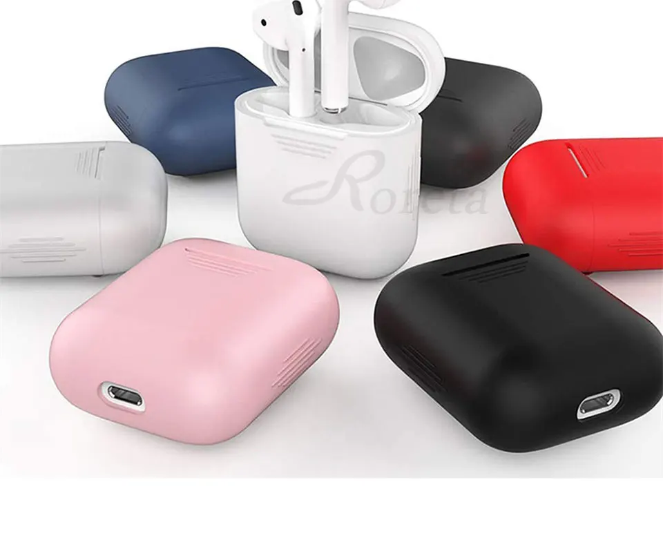 Roreta силиконовый защитный чехол для наушников airPods, аксессуары для гарнитуры из ТПУ, мягкий чехол для Apple Airpods, зарядная коробка