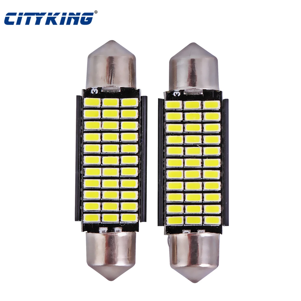 50 X Canbus светодиодный гирлянда 41 мм без ошибок 3014 33smd 42 светильник для чтения