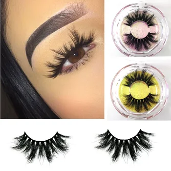 

Luxury 25mm long mink eyelashes Siberian Strips False 3D lashes natural thick lashes diamond box eyelashes