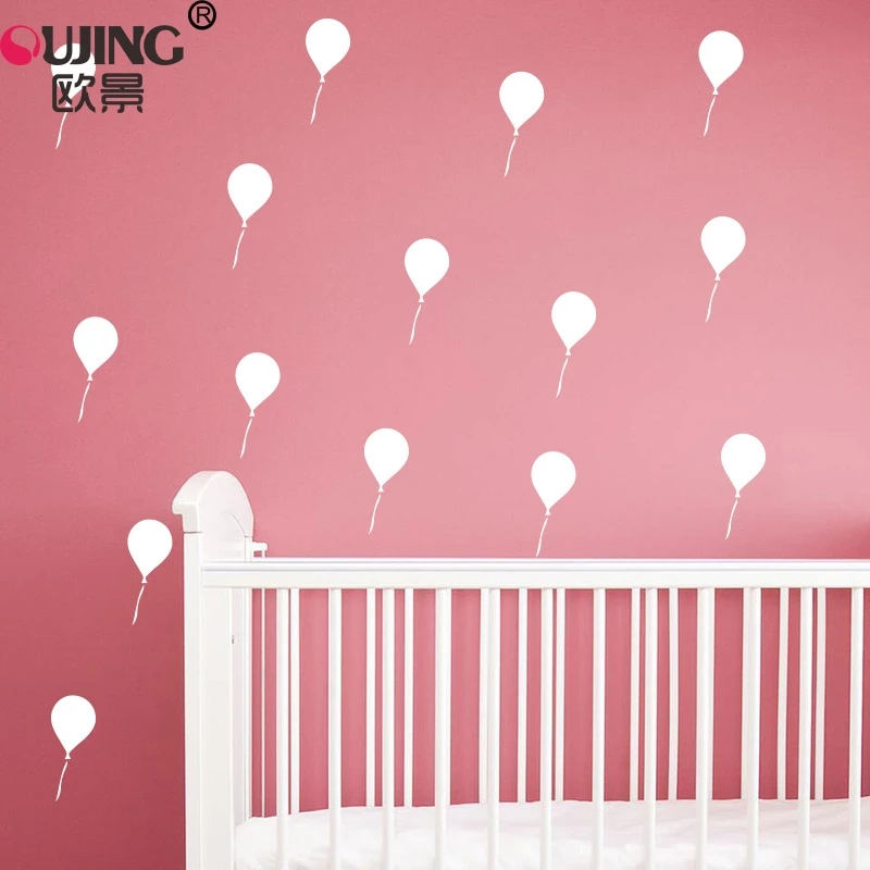 16 قطعة/المجموعة بلالين من الكارتون شكل ملصقات جدار للأطفال الطفل غرف ورق جدران منزلية القابل للإزالة الفينيل صور مطبوعة للحوائط المشارك