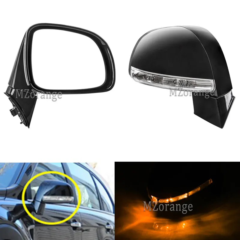 MZORANGE 1 шт. светодиодный боковое зеркало заднего вида с подогревом для Chevrolet Captiva 2008-2010 световой индикатор зеркало заднего вида в сборе держатель