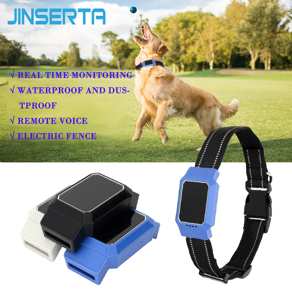 

JINSERTA Mini Pets GPS Tracker Water-Resistant Real time GPS LBS WIFI 3D Tracking Positioning Talkback Voice Monitoring
