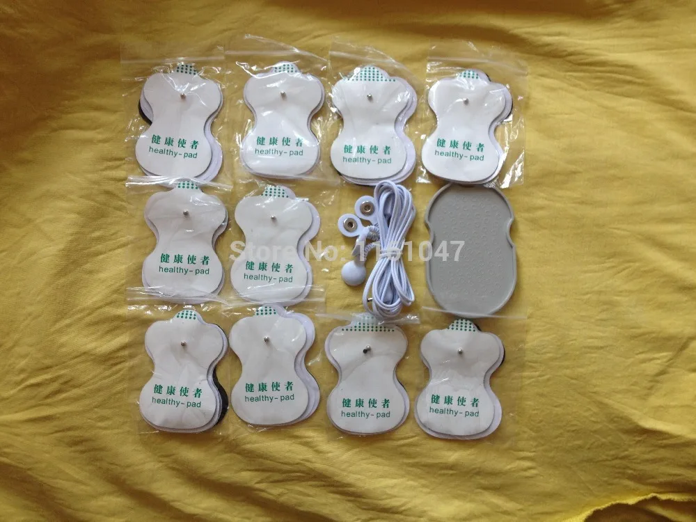 

1PC DC2.5MM Button 4 way electrode wires/cable+20pcs good quality white Electrode Pads+2pcs pallet