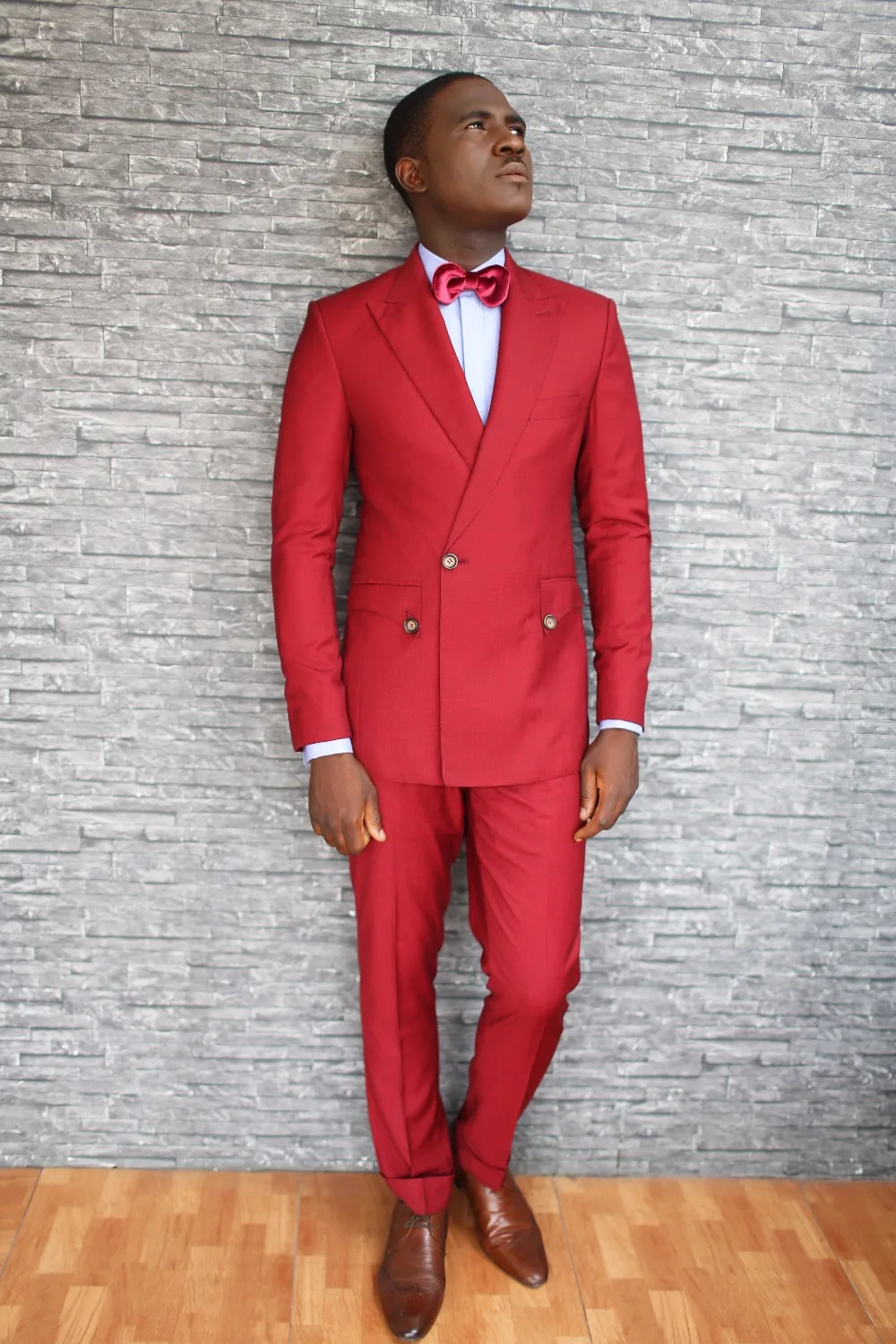 Latest Coat Pant Designs Red Groom Tuxedos Slim Fit Mens Wedding Prom