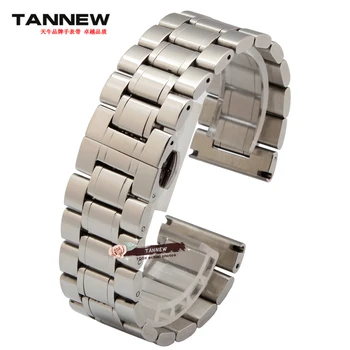 

18mm 20mm 22mm 24mm 26mm 28mm 30mm new men's heavy black or silver polished stainless steel bracelet strap clasp double push