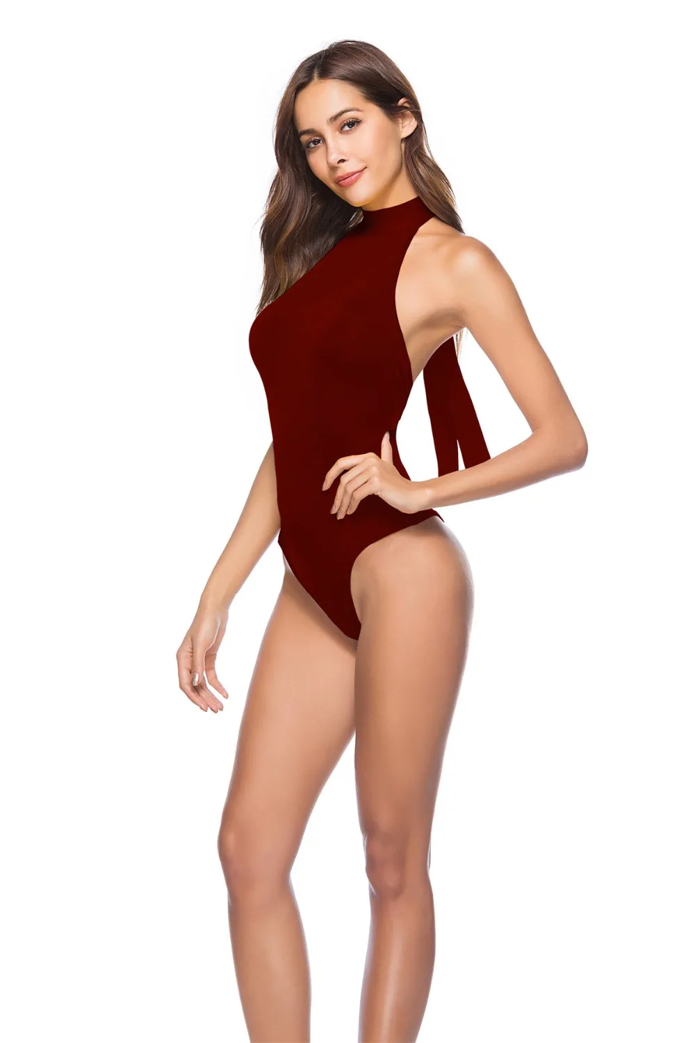 Женский сексуальный костюм в обтяжку без рукавов, эластичный топ с открытой спиной, Клубная одежда, пляжная одежда, облегающий женский комбинезон