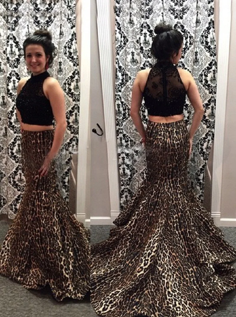 cheetah prom dress