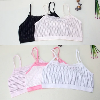 

Young Girls Thin Training Lace Bra Soft Breathable Cotton Bra Teenage Underwear Children Bra For Kids Teens Puberty