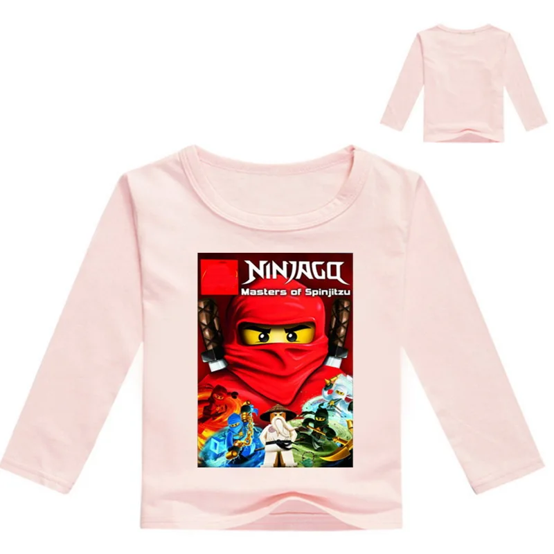 Boys Clothing Ninja Ninjago Cartoon Kids Long Sleeves T-shirt Movie Print T shirt Tees Boy Girls children Tops Kid Costume - Цвет: color at picture