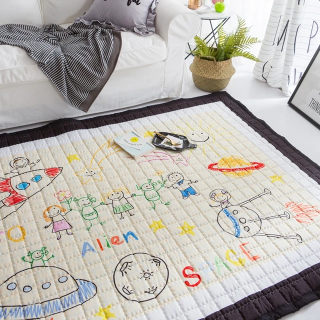 Aliexpress Soft Quilted Cartoon Mats Baby Crawling Soft Quilted Cartoon Mats Baby Crawling Carpet For Living Room Rectangle Rugs And Carpets
