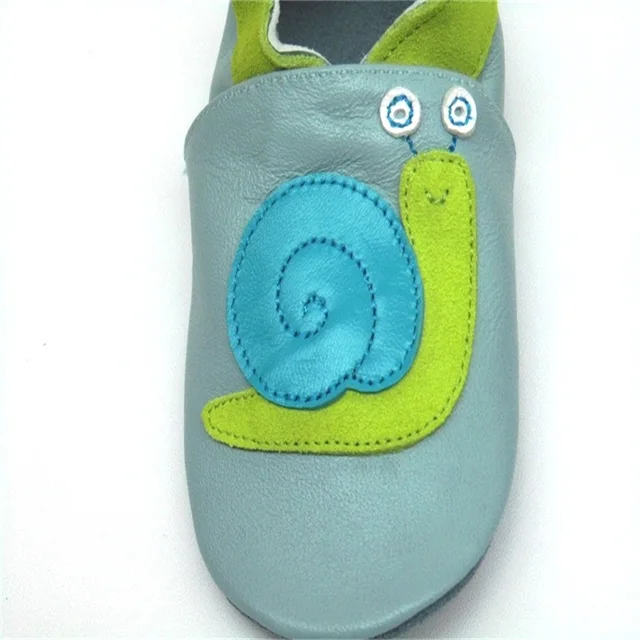 Chausson en cuir pour bébé Joe l'escargot Chaussures pour b b en cuir v ritable semelles souples styles garantis 2021 nouveau mod le