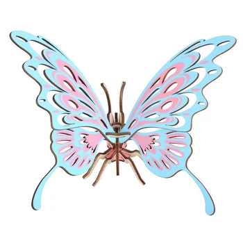 

Chanycore Baby Learning Educational Wooden Toys 3D Puzzle Assembling Animal Series Butterfly Model Parenting Game DIY Toys