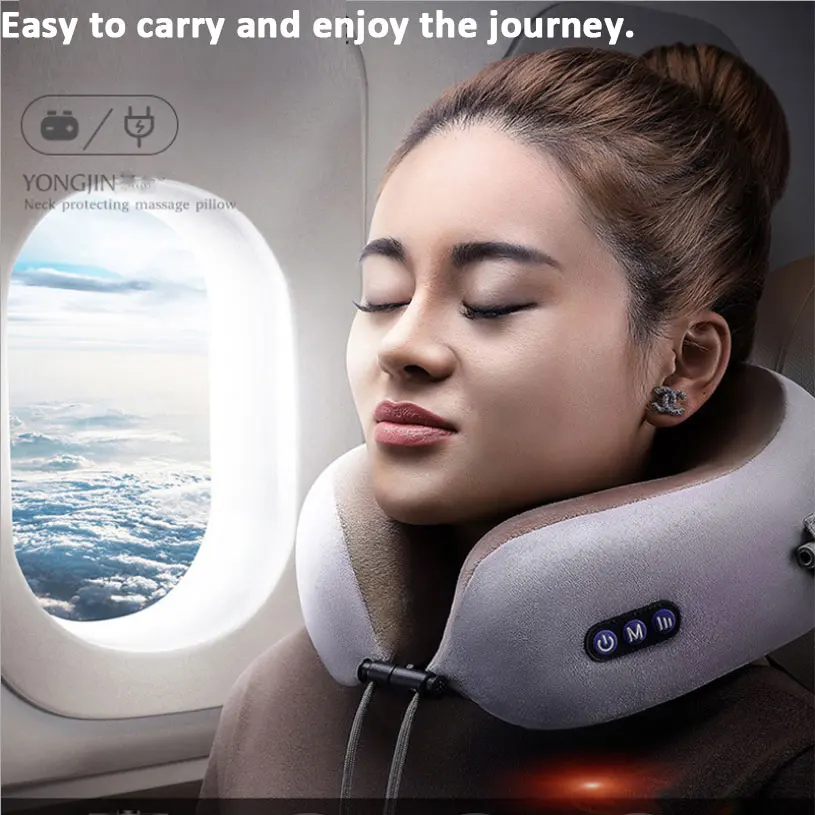 Multifunctional Massage Pillow Electric Neck Massager Portable Health Care Cervical Massage Device Travel U-shaped Pillow custom designed pedicure multifunctional chair for beauty and health care spa