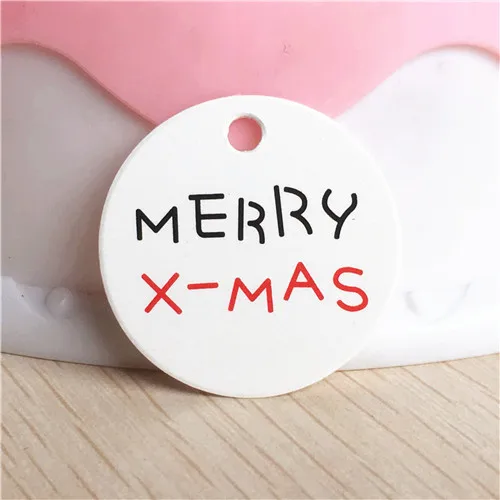 100 pcs 3x3cm White/Brown Various Styles Small Hanging Card Luggage Label DIY Wedding Remarks Card Flowers/Candy Decoration - Цвет: c17