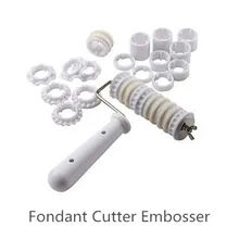 Инструменты для выпечки помадка лента резак тиснение торт набор инструментов для декора пластиковый торт Скалка ролик Набор для полимерной глины инструменты