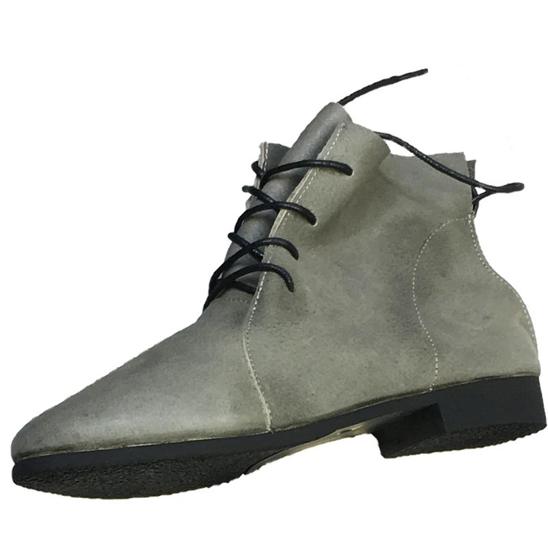

Genuine Leather Female Ankle Boots For Women Woman Winter Shoe Platform Low Heel Lace Up 3 Colors 2019 New Fashion Free Shipping