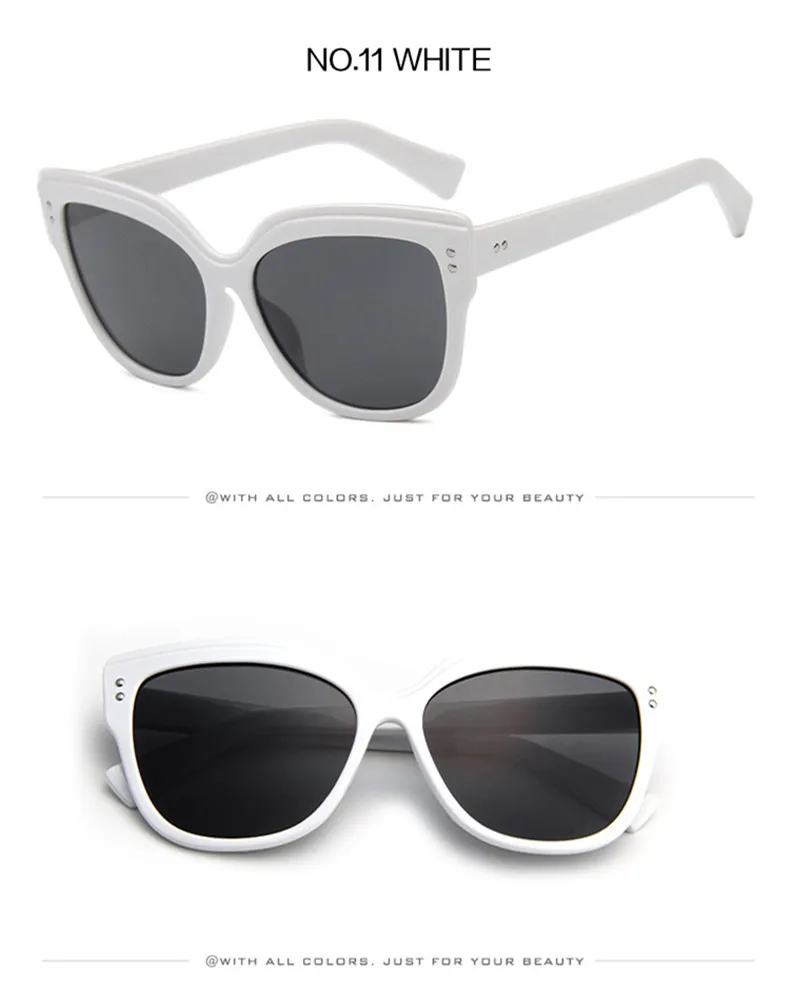 CatEye Солнцезащитные очки для женщин Роскошные брендовые дизайнерские пластиковые солнцезащитные очки классические ретро уличные ретро отражение Oculos De Sol Gafas